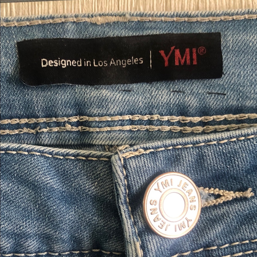 YMI Light Blue Denim Jeans with Branded Button